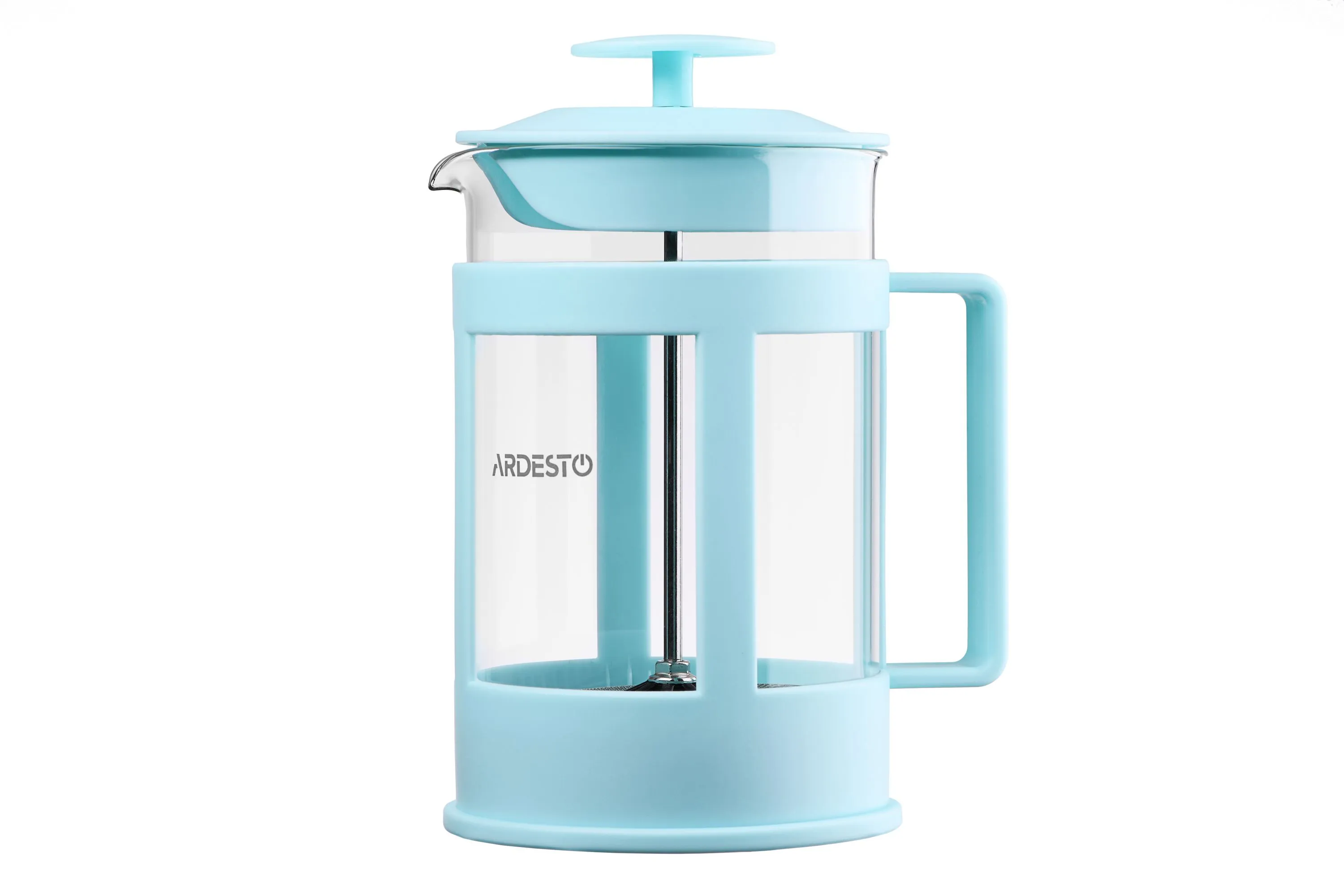 Френч-пресс Ardesto Fresh, 800 мл, голубой тифани, пластик, стекло AR1008TF