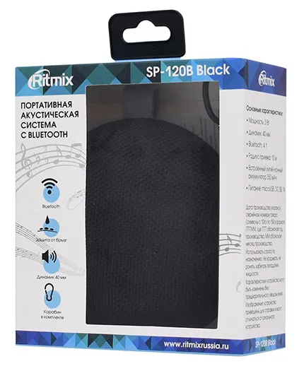 Bluetooth колонка Ritmix SP-120B black