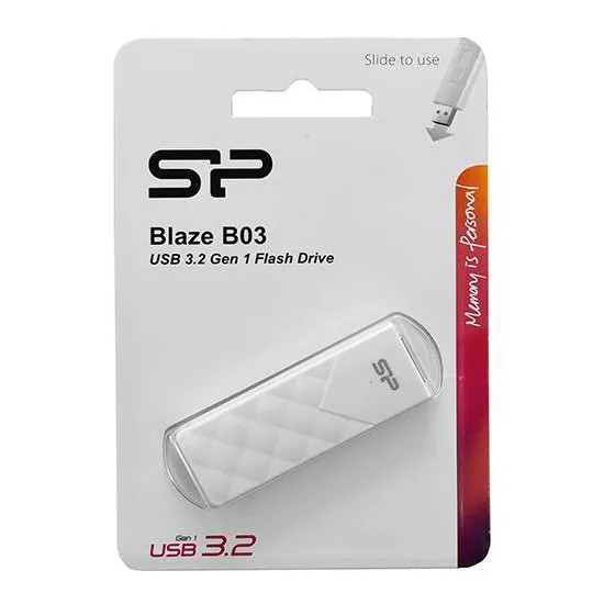 USB flash  64GB Silicon Power Blaze B03 SP064GBUF3B03V1W white