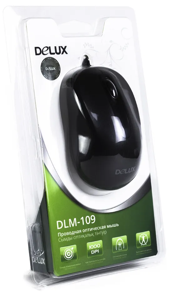 Компьютерная мышь проводная Delux DLM-109OUB