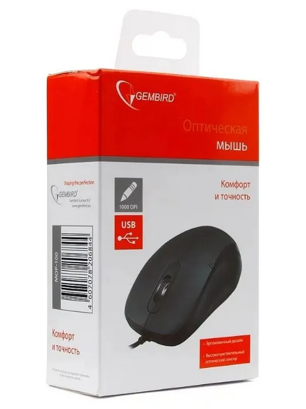 Компьютерная мышь Gembird MOP-100 Black