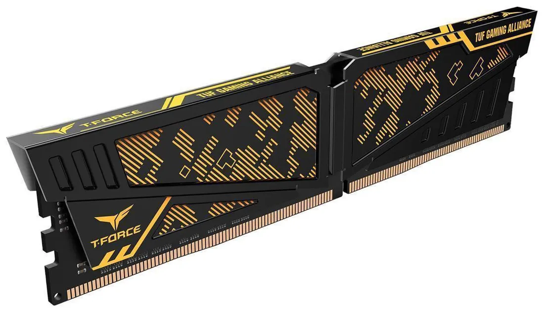 Оперативная память 16GB Kit Team Group Vulcan TUF Yellow TLTYD416G2400HC14DC01