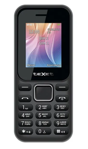 Мобильный телефон Texet TM-123 Черный