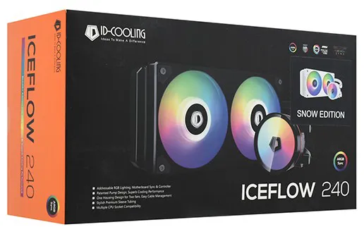Водяное охлаждение ID-Cooling Iceflow 240 ARGB SNOW