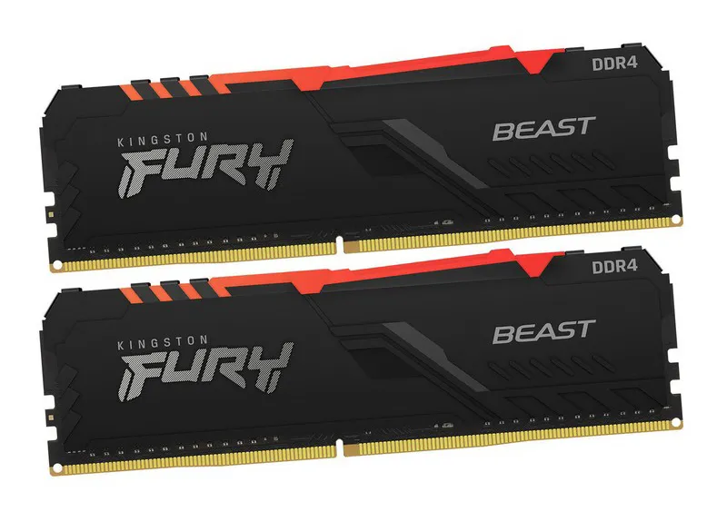 Оперативная память 64 GB kit Kingston Fury Beast RGB KF436C18BBAK2/64