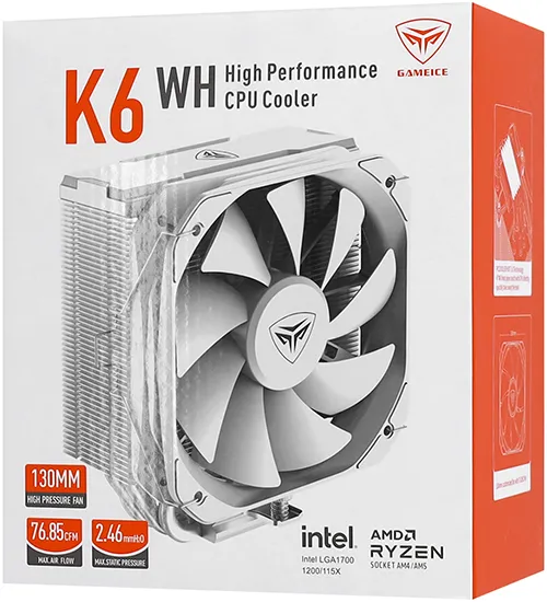 Кулер для процессора PCCooler K6 WH