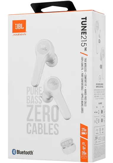 Bluetooth Гарнитура JBL (by harman) Tune 215TWS white
