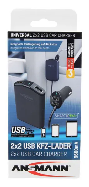 Автомобильное зарядное устройство Ansmann 2x2 USB KFZ-Lader