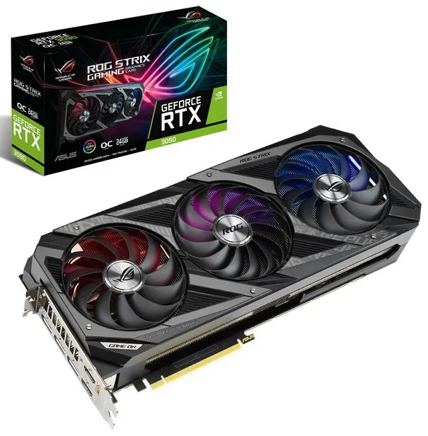 Видеокарта 24Gb ASUS RTX3090 OC ROG-STRIX-RTX3090-O24G-GAMING