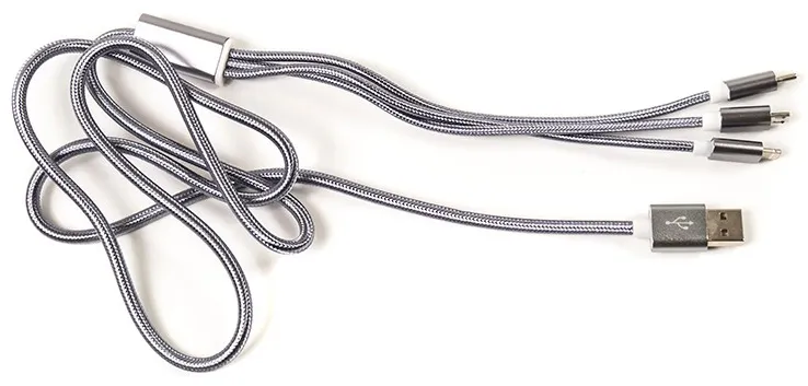Кабель USB Type-C PowerPlant Серый CA910663