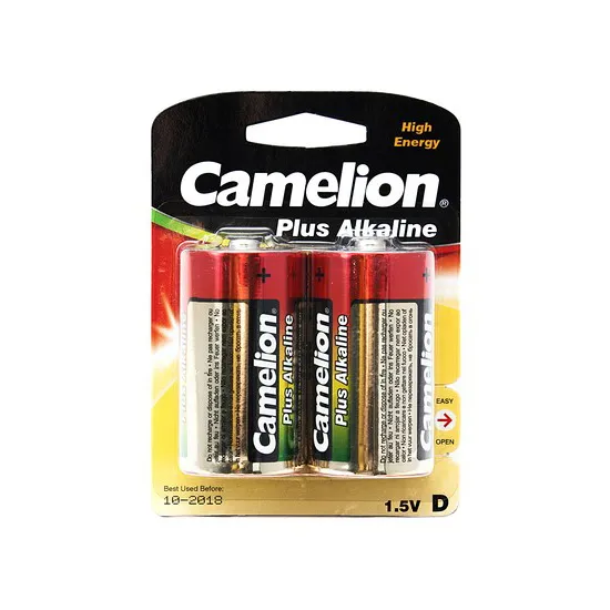 Батарейка CAMELION Plus Alkaline LR20-BP2 (Большой бочонок)