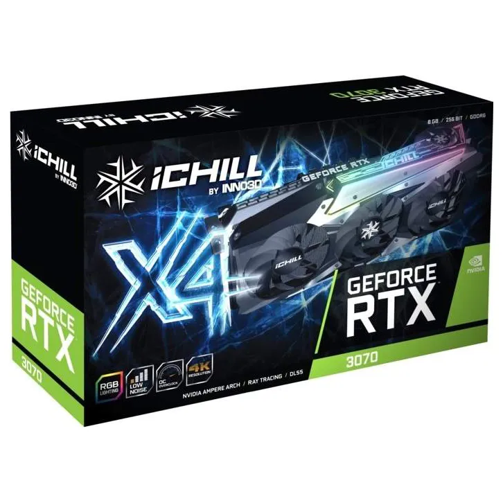 Видеокарта 8Gb Inno3D RTX3070 ICHILL X4 LHR C30704-08D6X-1710VA35H