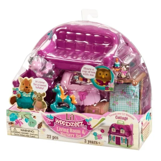 Игровой набор пластиковый LI'L WOODZEEZ (Гостинная и Детская) 6123Z