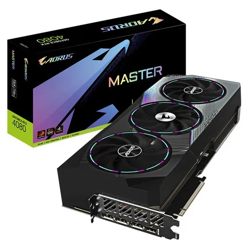 Видеокарта 16Gb Gigabyte RTX4080 AORUS MASTER GV-N4080AORUS M-16GD