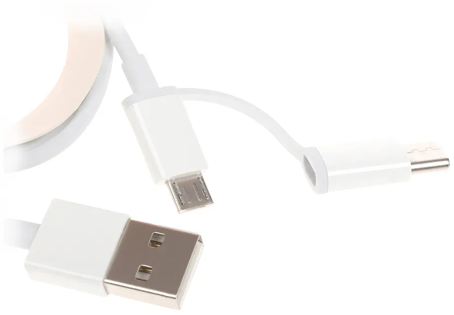 Интерфейсный кабель Xiaomi 30cm MICRO USB and Type-C Белый