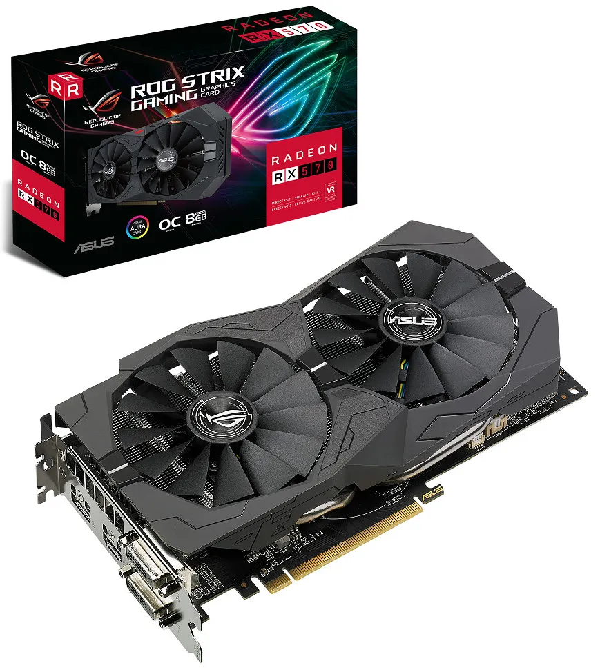 Видеокарта 8 GB Asus RX570 ROG-STRIX-RX570-O8G-GAMING