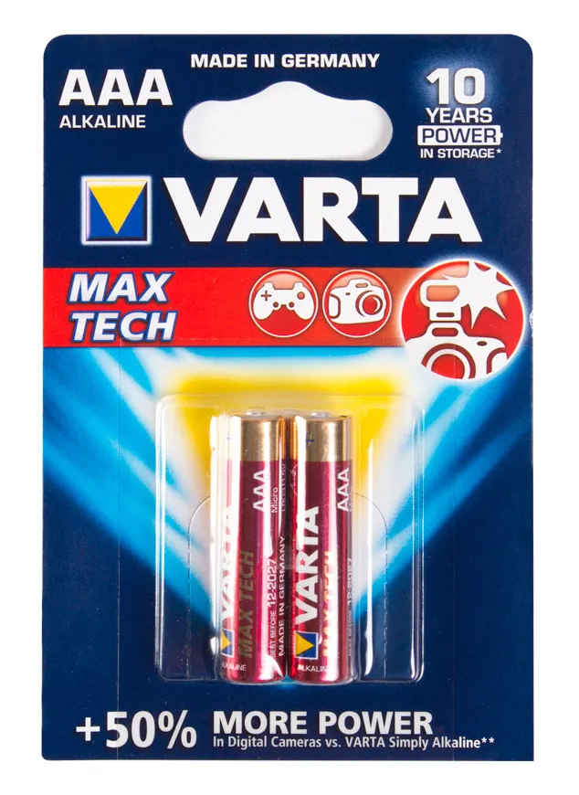 Батарейка VARTA LR03 Max tech 2шт