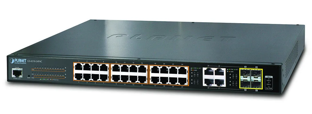 Коммутатор Planet GS-4210-24PL4C