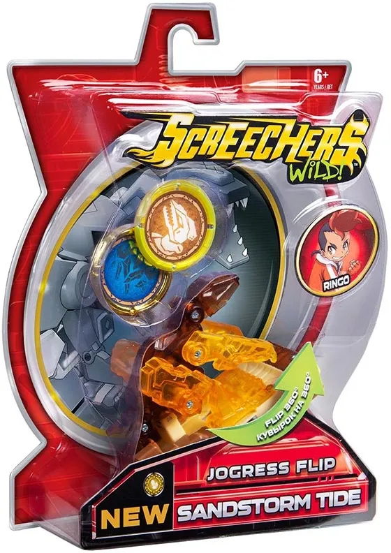 Игровая фигурка Машинка-трансформер Screechers Wild Jogress Flip Sandstorm Tide