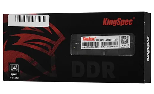 Оперативная память для ноутбука 4 GB KingSpec DDR3 1600MHz