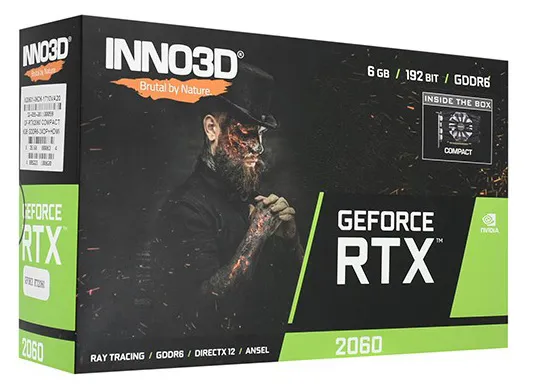 Видеокарта 6 GB Inno3D RTX 2060 XCOMPACT N20601-06D6-1710VA20