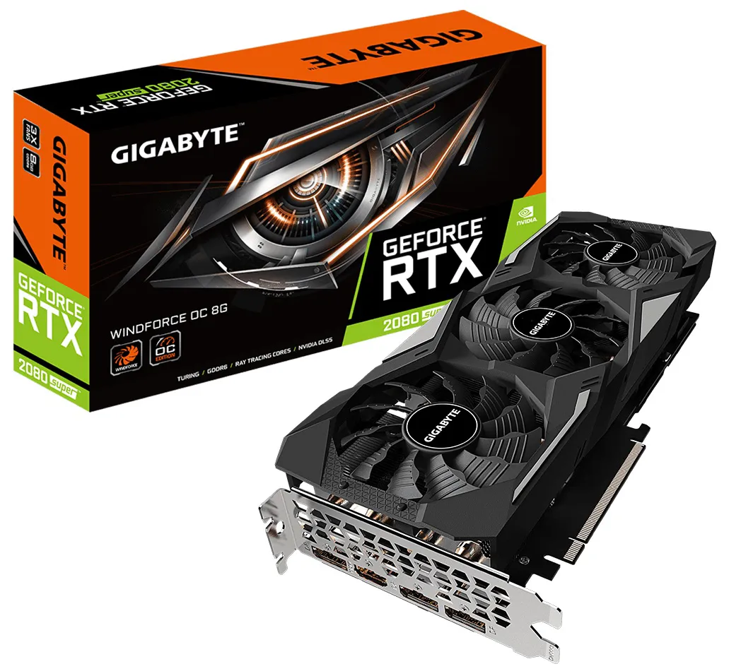 Видеокарта 8 GB Gigabyte RTX 2080 Super GV-N208SWF3OC-8GD