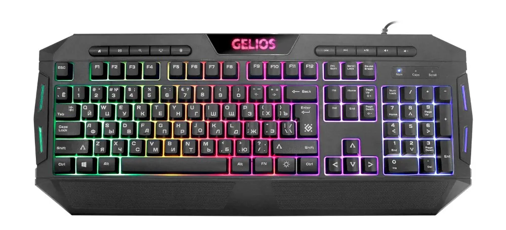 Клавиатура проводная игровая Defender Gelios GK-174DL ENG/RUS
