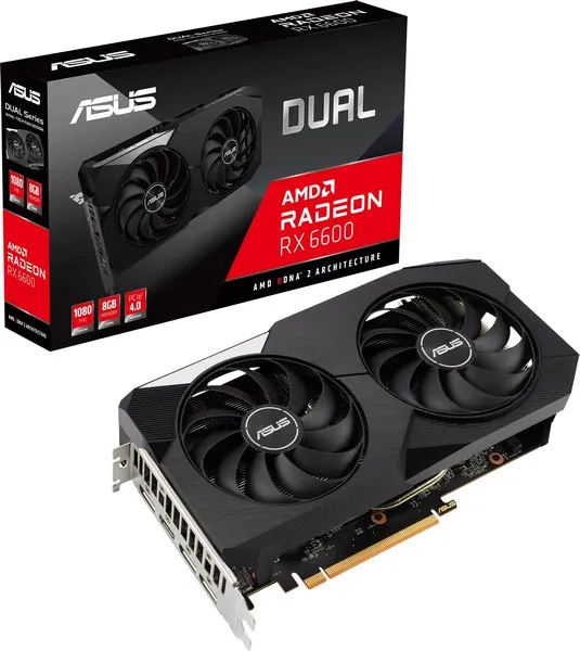 Видеокарта 8Gb ASUS DUAL-RX6600-8G
