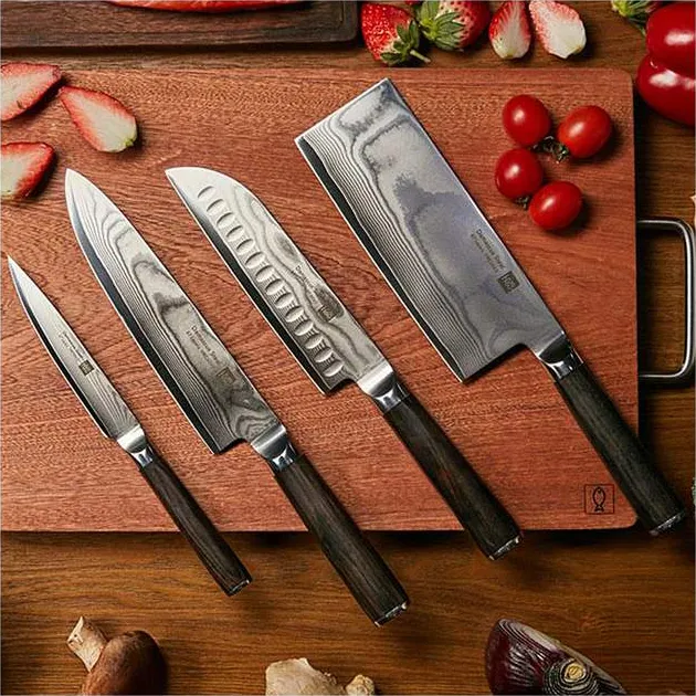 Набор ножей Huohou Damascus Knife Set
