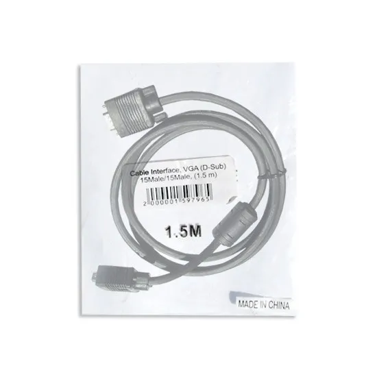 Интерфейсный кабель VGA 15M/15M 5 м Чёрный