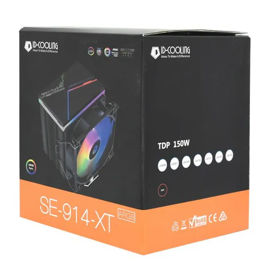 Вентилятор ID-Cooling SE-914-XT ARGB V2 <LGA2066/2011/1700/1200/AM4, TDP150W, 92mm, 4PIN>