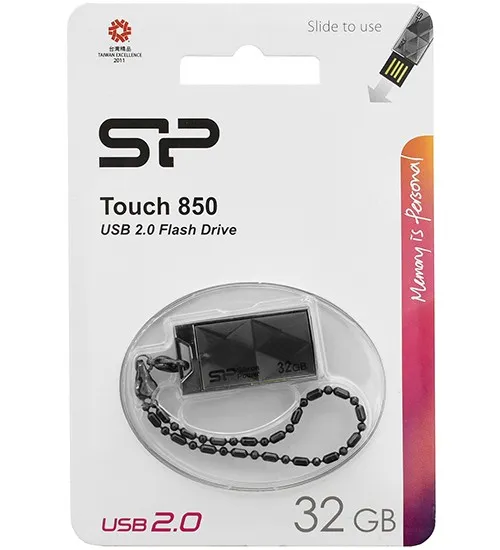 USB флешка 32GB Silicon Power Touch 850 SP032GBUF2850V1T USB 2.0 titanium
