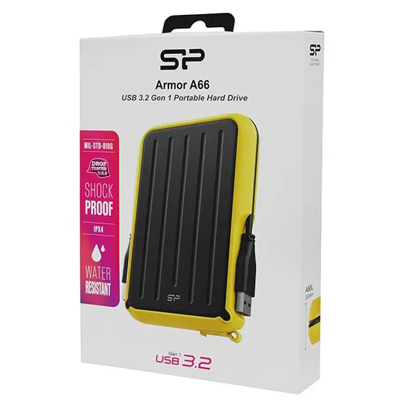 Внешний жесткий диск 2 TB Silicon Power A66 SP020TBPHD66SS3Y black-yellow