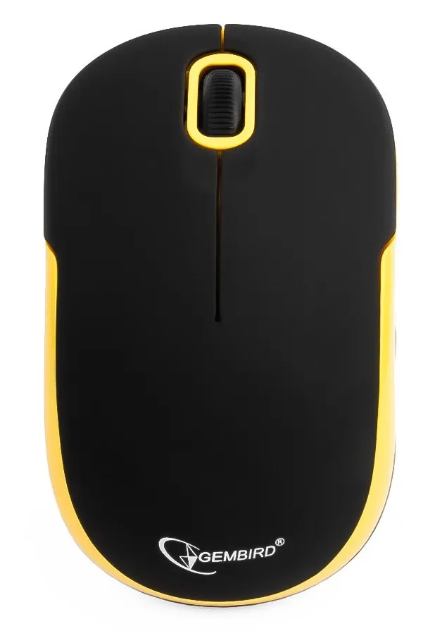 Компьютерная мышь Gembird MUSW-200BKY black-yellow