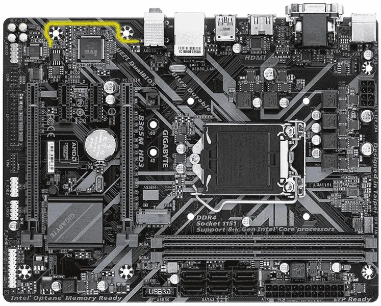 Материнская плата GIGABYTE B365M HD3
