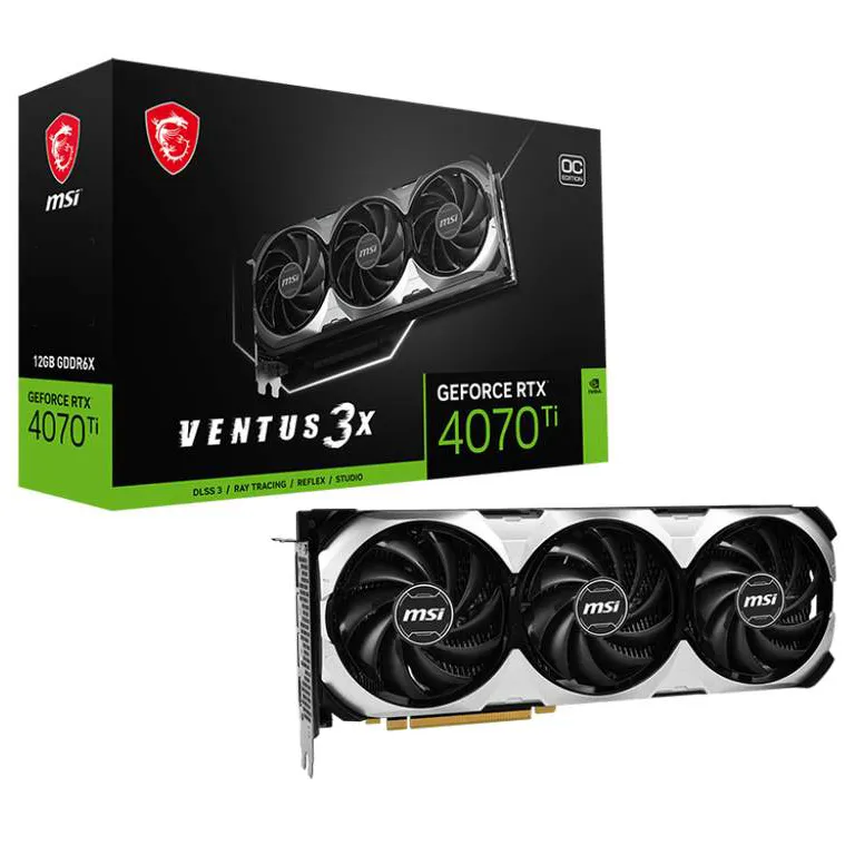 Видеокарта 12Gb MSI RTX 4070 TI VENTUS 3X 12G OC