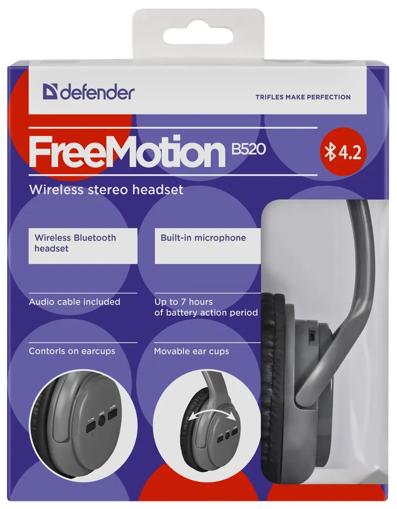 Наушники Defender FreeMotion B520 Серый