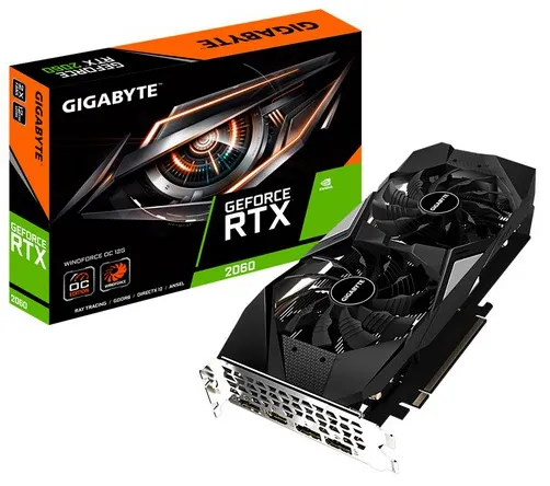 Видеокарта 12Gb Gigabyte RTX2060 WINDFORCE OC 12G GV-N2060WF2OC-12GD