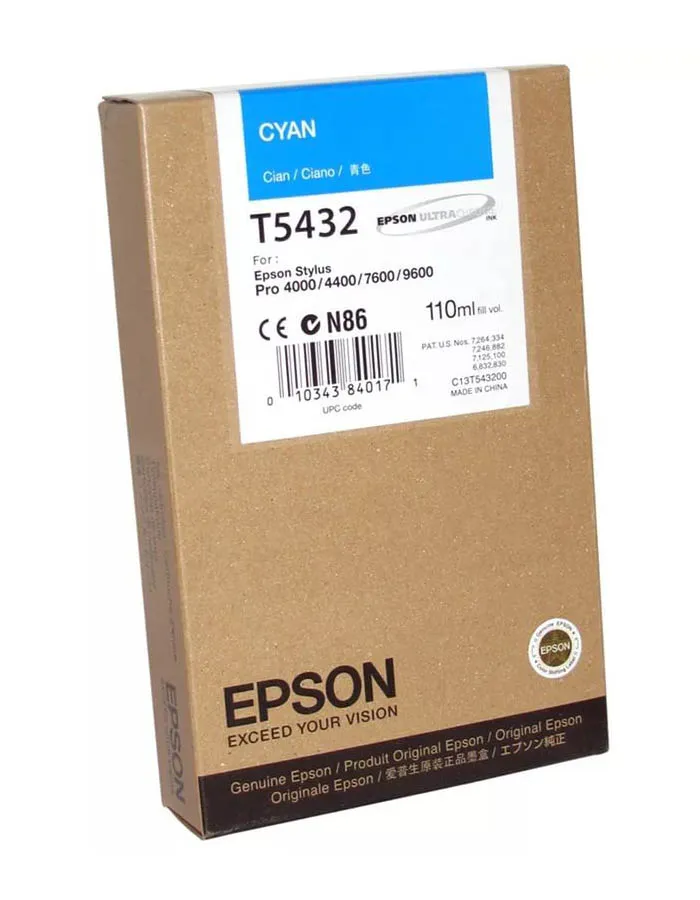 Картридж Epson C13T543200 STYLUS PRO голубой