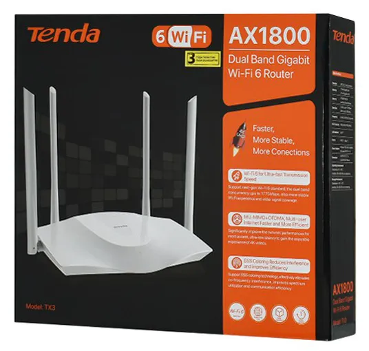 Маршрутизатор Tenda TX3 white