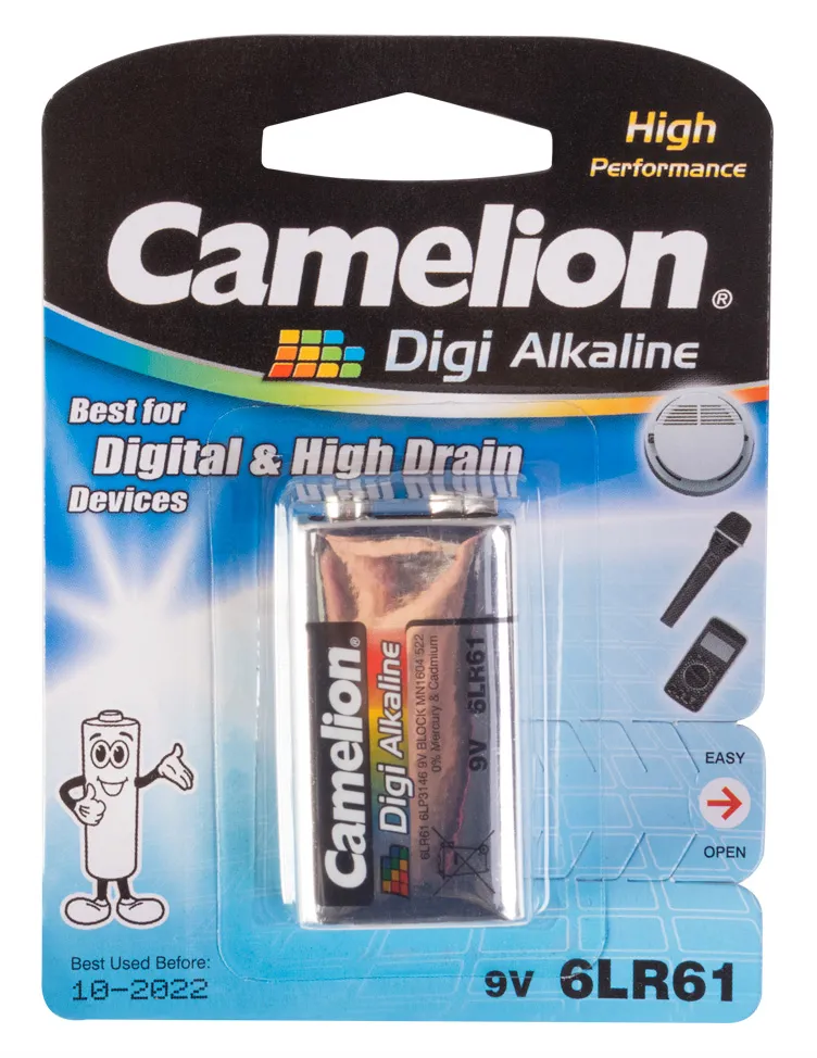 Батарейка CAMELION 6LR61-BP1DG