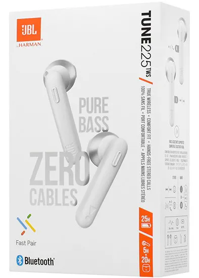 Bluetooth Гарнитура JBL (by harman) Tune 225TWS White
