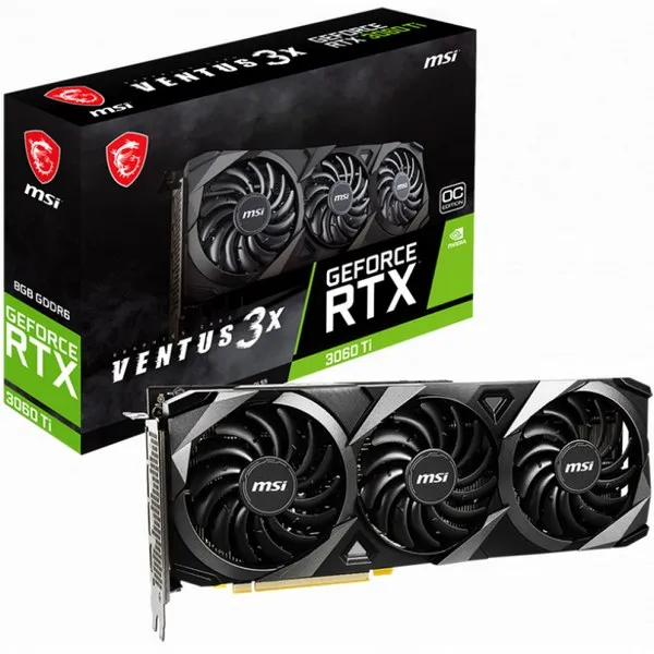 Видеокарта 8Gb MSI RTX 3060 Ti VENTUS 3X 8G LHR