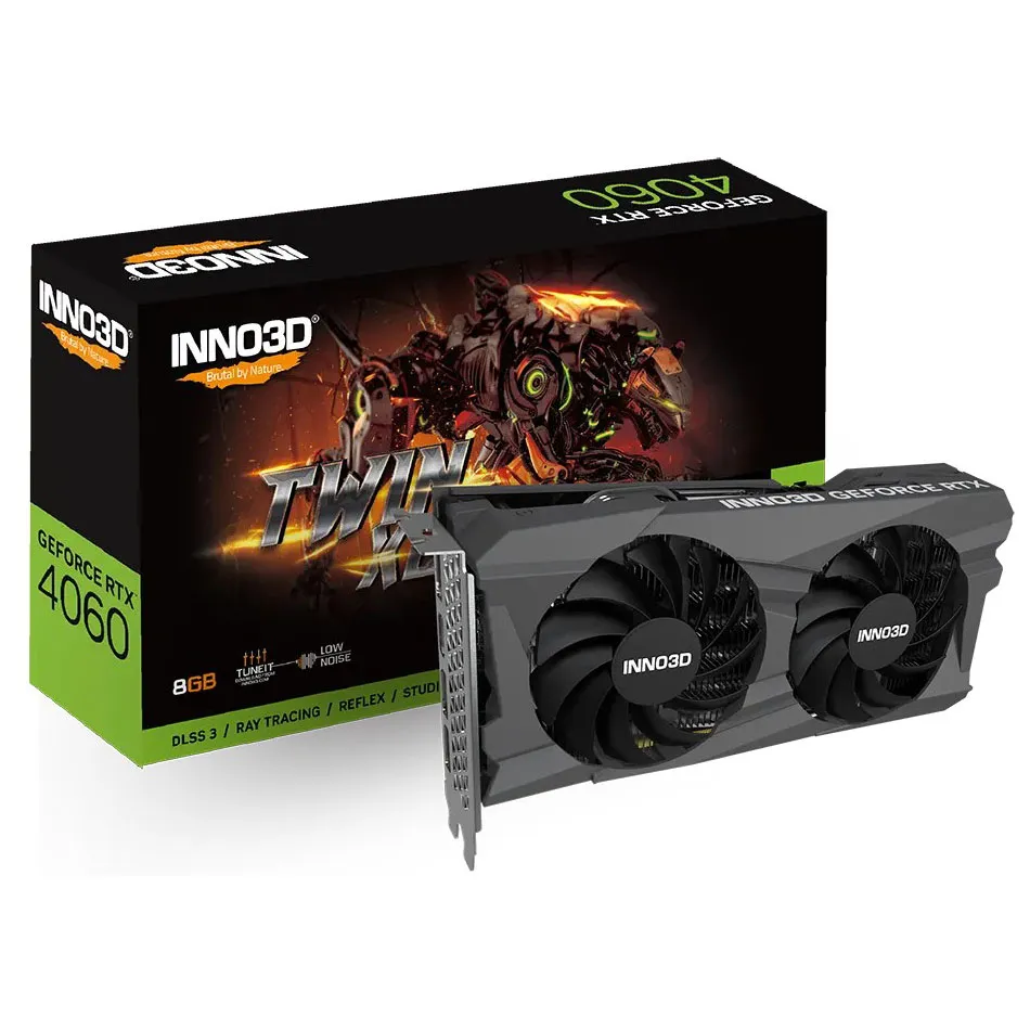 Видеокарта 8Gb Inno3D RTX4060 TWIN X2 N40602-08D6-173061N