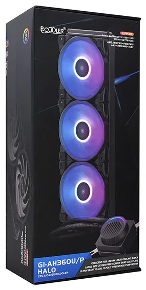 Водяное охлаждение PCCooler AH360P HALO FRGB