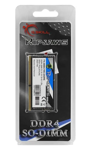 Оперативная память для ноутбука 32 GB G.Skill RipJaws F4-2666C19S-32GRS