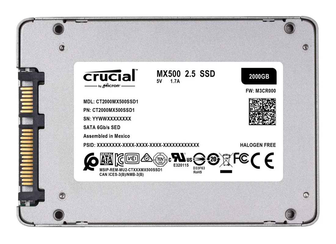 SSD накопитель 2000GB CRUCIAL MX500 CT2000MX500SSD1N