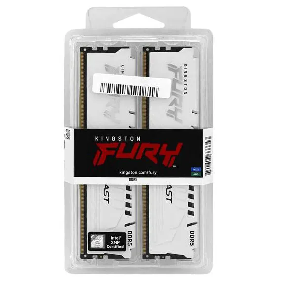 Оперативная память 32GB kit Kingston Fury Beast White KF560C40BWK2-32