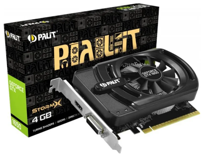 Видеокарта 4Gb Palit GTX1650 STORMX OC NE51650S06G1-1170F