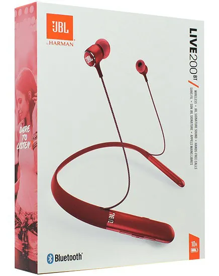 Bluetooth Гарнитура JBL (by harman) Live 200BT Red